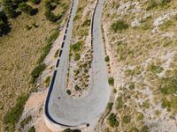 Aerial View of Mallorca, Spain on an Elevated Road 001