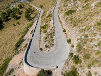 Aerial View of Mallorca, Spain from an Elevated Road