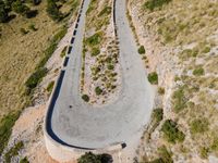 Aerial View of Mallorca Spain on an Elevated Road