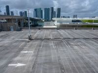 Aerial View of Miami Beach Parking Deck in Florida, USA