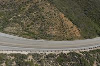 Aerial View of Mountain Pass on the Pacific Coast Highway