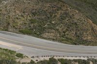 Aerial View of Mountain Pass on the Pacific Coast Highway