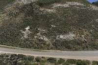 Aerial View of Mountain Pass on the Pacific Coast Highway