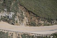 Aerial View of Mountain Pass on the Pacific Coast Highway