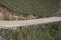 Aerial View of Mountain Pass on the Pacific Coast Highway