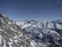 Aerial View of Mountain Range in France