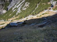 Aerial View of Mountain Range and Lake in Italy