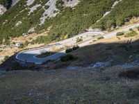 Aerial View of Mountain Range and Lake in Italy