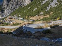 Aerial View of Mountain Range and Lake in Italy