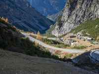 Aerial View of Mountain Range and Lake in Italy