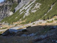 Aerial View of Mountain Range and Lake in Italy
