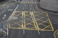 Aerial View of Urban Crosswalk in Hong Kong, China