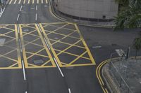 Aerial View of Urban Crosswalk in Hong Kong, China