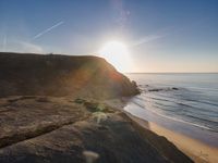 Aerial View of Portugal's Coastal Beach