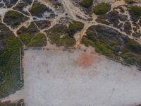 Aerial View of Portugal's Coastal Parking Lot