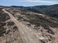 Aerial View of Portugal's Dirt Surface Landscape