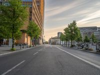 Aerial View of Road in Berlin's Business District