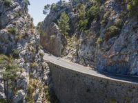 Aerial View of Road in Canyon Mallorca 001