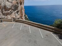 Aerial View of Road and Ocean in Balearic Islands 001