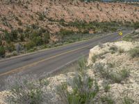 Aerial View of Road in Rural Utah