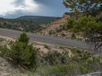 Aerial View of Road in Utah's Rural Landscape