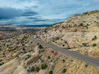 Aerial View of a Road in Utah, USA