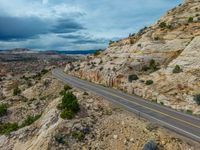 Aerial View of a Road in Utah, USA