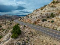 Aerial View of a Road in Utah, USA