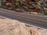 Aerial View of Road in Zion National Park