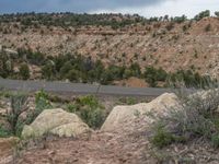 Aerial View of Rural Road in Utah: Mountains and Nature