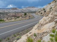 Aerial View: USA Road Cutting Through Nature's Landscape