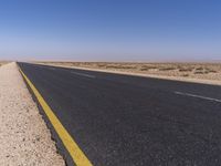 Africa Asphalt Road Through Vast Desert