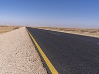 Africa Asphalt Road through Vast Desert