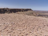 African Desert Landscape: Clear Sky and Mountain View