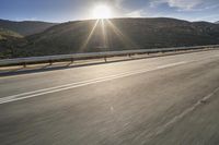 African Desert Landscape with Visible Sun