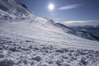 Alpine Panorama: Glacial Snow-Covered Mountains