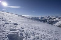 Alpine Panorama: Glacial Snow-Covered Mountains