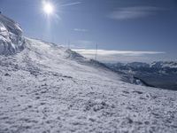 Alpine Panorama: Glacial Snow-Covered Mountains