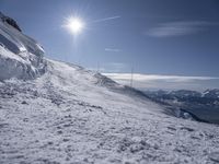 Alpine Panorama: Glacial Snow-Covered Mountains