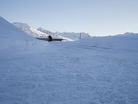 Alpine Scene: Snow, Mountains, and Open Space in Switzerland