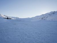 Alpine Scene: Snow, Mountains, and Open Space in Switzerland