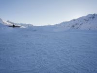 Alpine Scene: Snow, Mountains, and Open Space in Switzerland