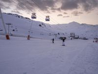 Alps France Dawn - Snow Covered Mountain 001