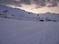 Alps France at Dawn: Snow-Covered Mountain