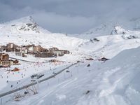 Alps France Snowy Mountains Valley