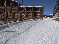 Alps Mountain Landscape: Clear Sky, Ski Slope