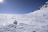 Alps Mountain Landscape: Snow Skiing #002