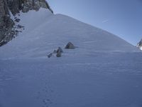 Alps Mountain Range in Europe: Snow Covered Slope