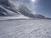 The Majestic Alps Mountain Range: Winter Sunshine