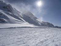 The Majestic Alps Mountain Range: Winter Sunshine